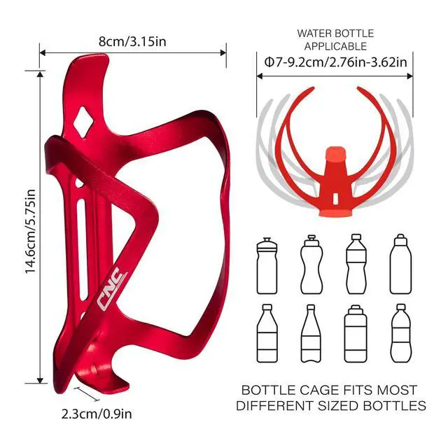 Alt view image 2 of 6 - Bike Water Bottle Holder, 2-Pack Bicycle Water Bottle Cage for Road Bike/Mountain Bikered