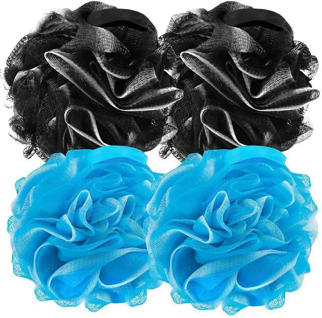 Main image of Bath Loofah Sponge Back Scrubber Shower Sponge Soft Mesh Exfoliator Pouf Shower Ball Bath Sponges for Women and Men Bath Accessories