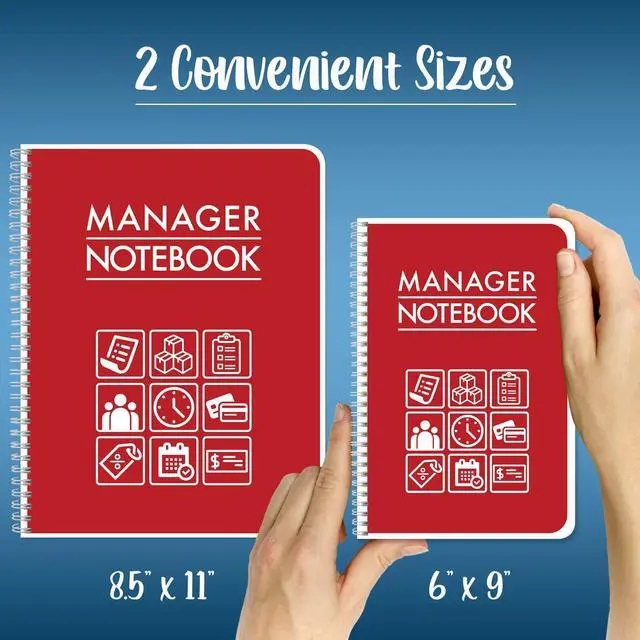 Alt view image 6 of 7 - Manager Notebook Manager's Log Book Planner Management Logbook - Wire-O, 100 Pages, 8.5'' X 11'' (Made in USA)