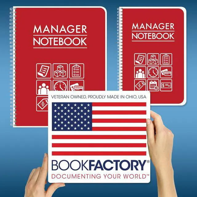 Alt view image 7 of 7 - Manager Notebook Manager's Log Book Planner Management Logbook - Wire-O, 100 Pages, 8.5'' X 11'' (Made in USA)
