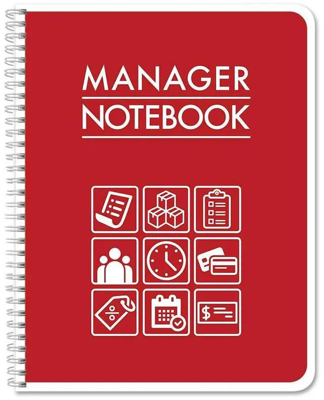 Main image of Manager Notebook Manager's Log Book Planner Management Logbook - Wire-O, 100 Pages, 8.5'' X 11'' (Made in USA)