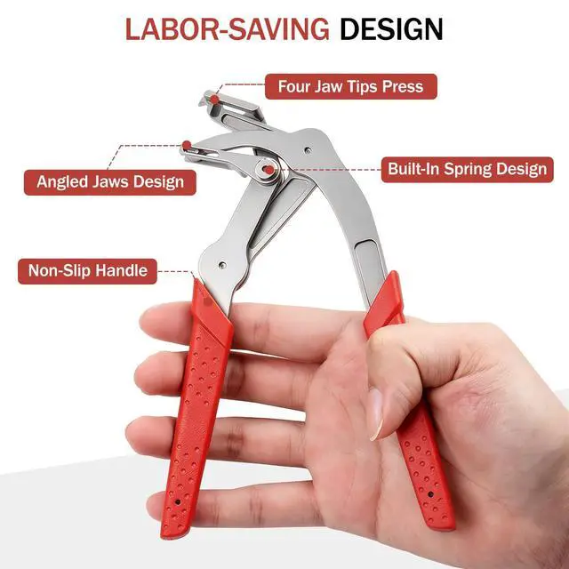 Alt view image 2 of 7 - Car Clip Pliers, Auto Fastener Clip Removal Pliers, Panel Clip Removal Tool with100Pcs Car Push Retainer Clips for Removing Automotive Plastic Clips,Trim Bumpers,Door Panels,Rivets & Interior Panels