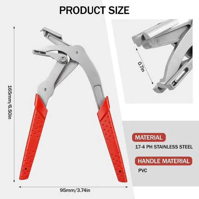 Alt view image 7 of 7 - Car Clip Pliers, Auto Fastener Clip Removal Pliers, Panel Clip Removal Tool with100Pcs Car Push Retainer Clips for Removing Automotive Plastic Clips,Trim Bumpers,Door Panels,Rivets & Interior Panels