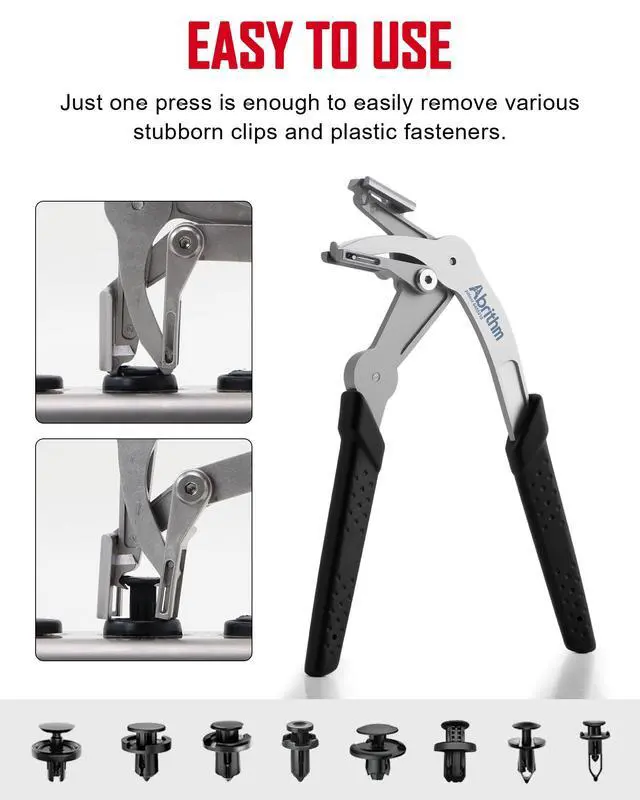 Alt view image 3 of 7 - Car Clip Pliers, Panel Clip Removal Pliers, Professional Plastic Fastener Removal Tool for Removing Automotive Fasteners Clips Without Damage Black