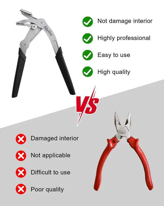 Alt view image 6 of 7 - Car Clip Pliers, Panel Clip Removal Pliers, Professional Plastic Fastener Removal Tool for Removing Automotive Fasteners Clips Without Damage Black