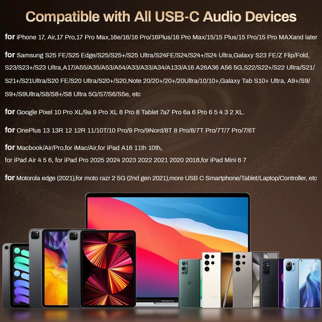Alt view image 5 of 6 - 3 Pack Wired Earbuds USB C,Headphones Microphone for iPhone 17/16/15 | Type C Earphones for iPhone 17 Pro Max/Galaxy S25 S24 S23 Volume Control Noise Isolating
