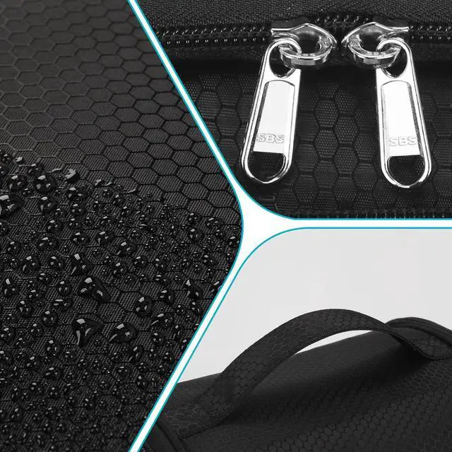 Alt view image 6 of 7 - Mesh Shower Caddy Portable, Toiletry Bags for Travel, Hanging Shower Organizer Tote Bag for College Dorm Students Girls Boys, Dry and Wet Separation with Metal Hook