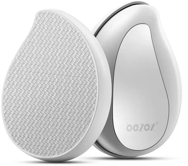 Main image of Glass Pumice Stone, Foot File Callus Remover for Feet, Professional Foot Scrubber for Dead Skin & Cracked Heels Premium Pedicure Tools with Anti-Slip Handle and Protective Cover - White