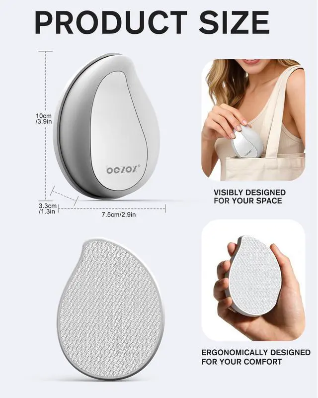 Alt view image 7 of 7 - Glass Pumice Stone, Foot File Callus Remover for Feet, Professional Foot Scrubber for Dead Skin & Cracked Heels Premium Pedicure Tools with Anti-Slip Handle and Protective Cover - White