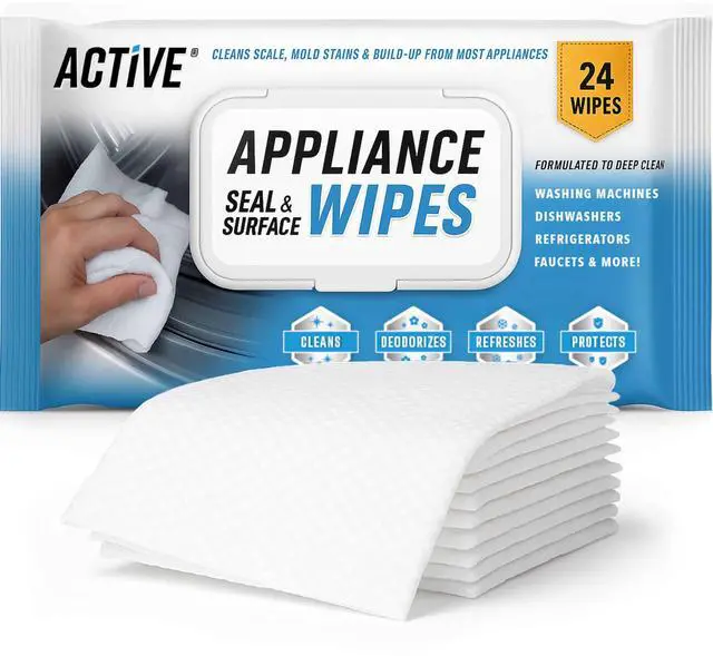 Main image of Home Appliance Surface Cleaner Wipes Heavy Duty Wipe for Cleaning Washing Machine, Dryer Stainless Steel Refrigerator, Glass Cooktop, Microwave, Dishwasher, Counter, Tile - 24 Large Wipes