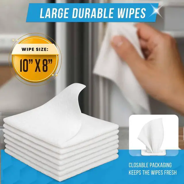 Alt view image 5 of 5 - Home Appliance Surface Cleaner Wipes Heavy Duty Wipe for Cleaning Washing Machine, Dryer Stainless Steel Refrigerator, Glass Cooktop, Microwave, Dishwasher, Counter, Tile - 24 Large Wipes