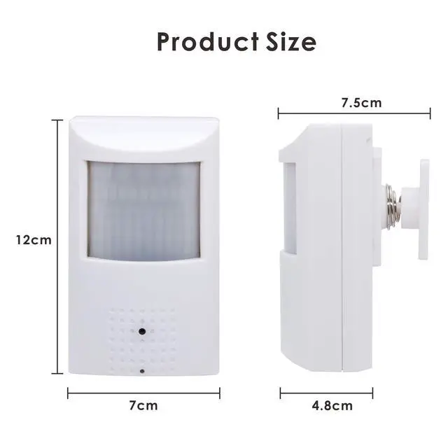 Alt view image 2 of 6 - 5MP POE IP Hidden Spy Security Camera, Indoor PIR Housing Spy Cameras, 3.7mm Wide Angle Pinhole Lens, 940nm Invisible IR LEDs, 10m Night Vision, Plug&Play with Multiple Third-Party PoE NVRs