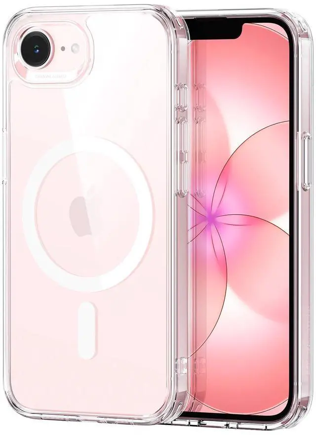 Main image of for iPhone 17e/iPhone 16e Case, Compatible with MagSafe, Shockproof Military-Grade Protection, Scratch-Resistant Back, Magnetic Phone Case for iPhone 17e/iPhone 16e, Classic Hybrid Case, Clear