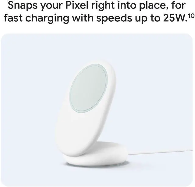 Alt view image 5 of 5 - Pixelsnap Phone Charger with Stand - Fast-Charging 25W Qi2 Wireless Charger and Stand - Compatible with Pixel Phones and Qi-Certified Devices - Charger Adapter Sold Seperately