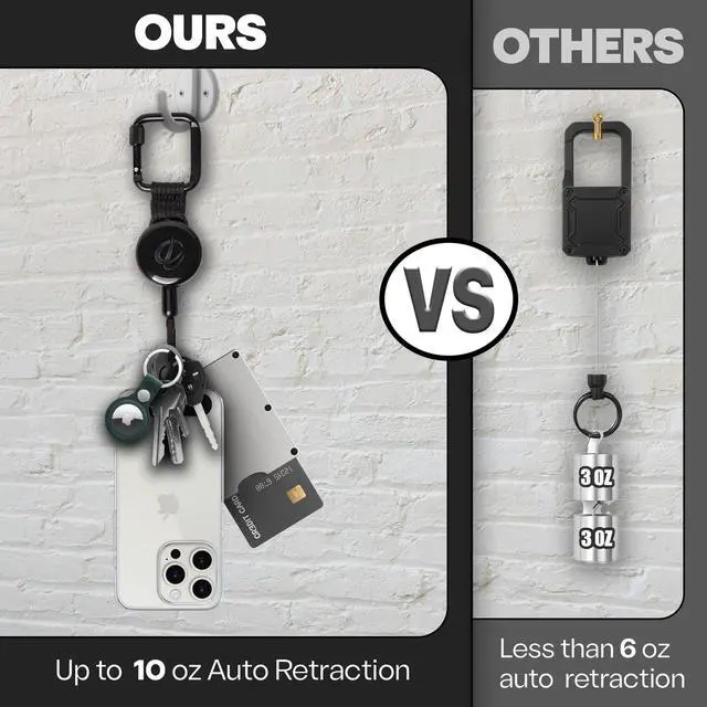 Alt view image 5 of 7 - Anti-Theft Phone Tether - Universal Adhesive Anchor, Retractable Steel Line and Locking Carabiner (Midnight)