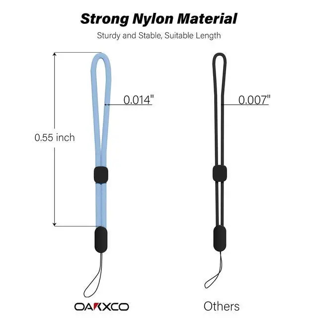 Alt view image 3 of 6 - Lanyard Compatible with Airpods Pro 2 Loop Adjustable Hand Wrist Nylon Strap, Lanyard for Cell Phone/Camera/Switch/iPods Pro 2nd/Airpods 1/2nd/3rd/Pro Case, Light Blue