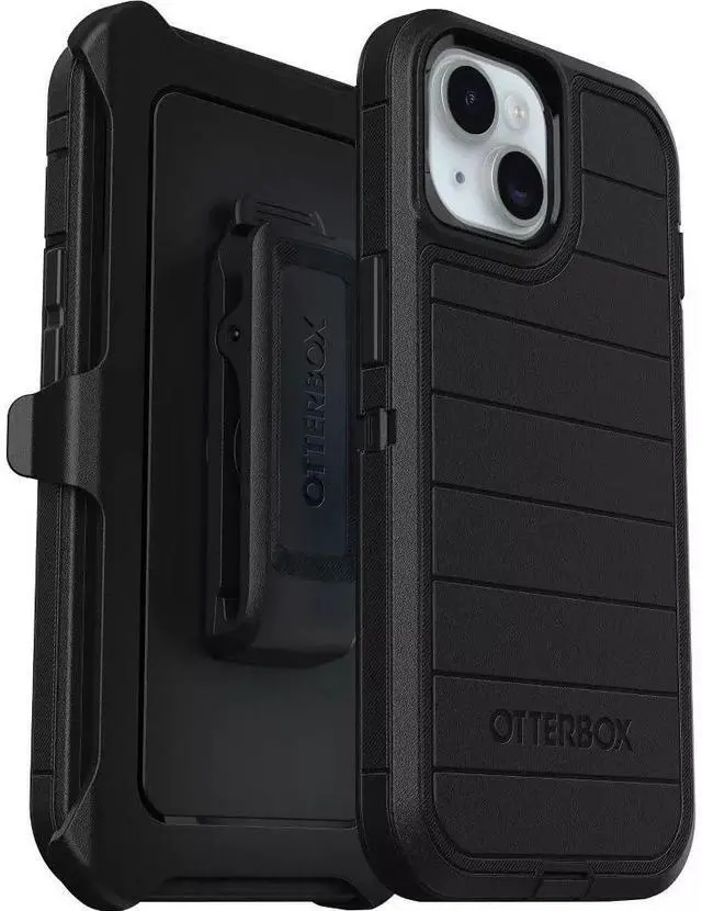 Main image of for iPhone 17e & iPhone 16e (Only) - Defender Series Case - Black - Screenless - Rugged & Durable - with Port Protection - Holster Clip Includes - Microbial Defense Protection