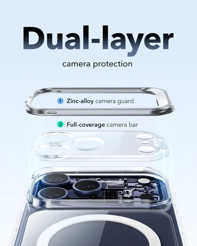 Alt view image 4 of 7 - for iPhone 17 Pro Max Case with Stash Stand, Compatible with MagSafe, Military-Grade Drop Protection for iPhone 17 Pro Max Phone Case, Scratch-Resistant Back Cover, Clear