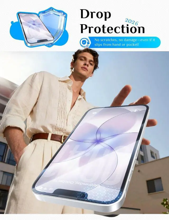 Alt view image 3 of 7 - PACK for iPhone 17e Screen Protector, HD Clear, Fast Easy Installation, Anti-Scratch, Tempered Glass, Bubble Free