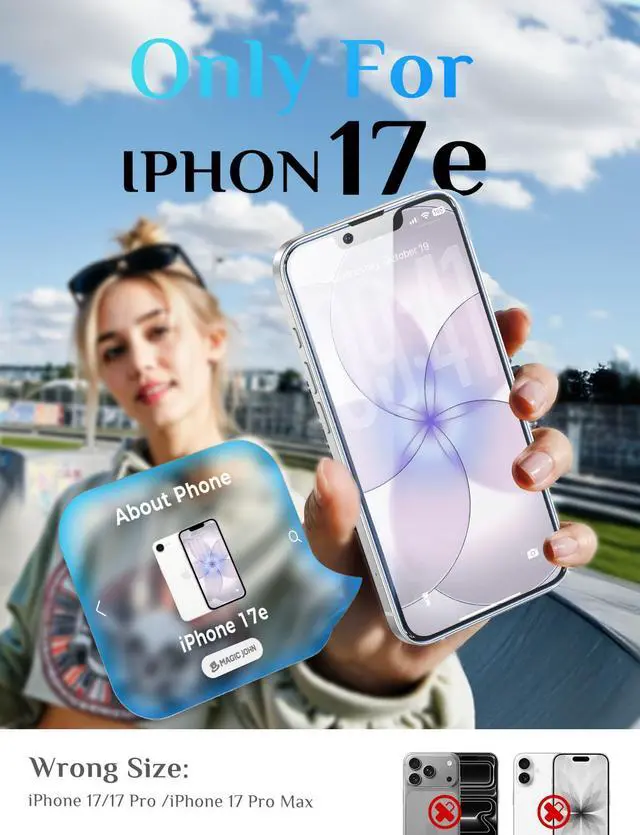 Alt view image 4 of 7 - PACK for iPhone 17e Screen Protector, HD Clear, Fast Easy Installation, Anti-Scratch, Tempered Glass, Bubble Free