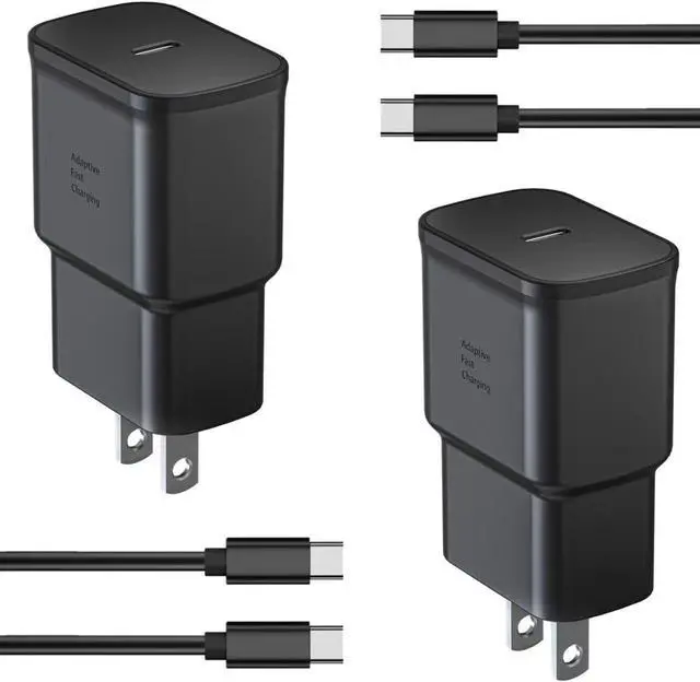 Main image of 25W Type C Charger Fast Charging for Android, 2Pack with 6FT Cable