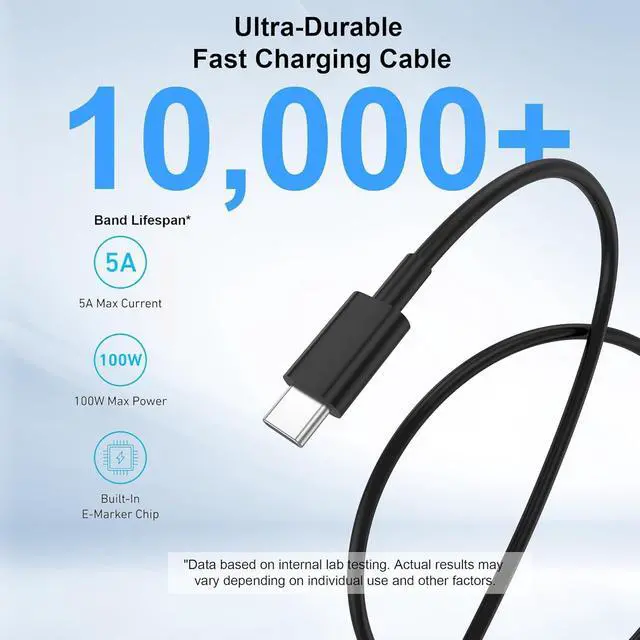 Alt view image 6 of 7 - 25W Type C Charger Fast Charging for Android, 2Pack with 6FT Cable