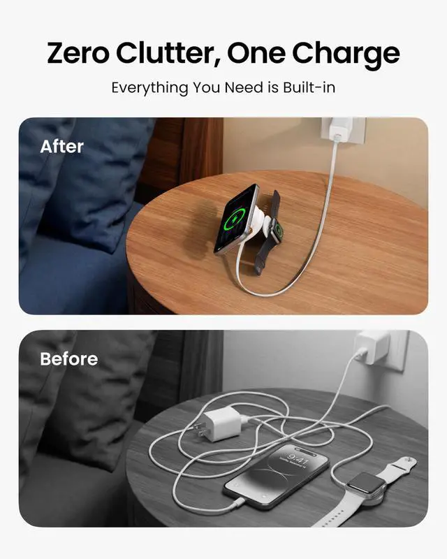 Alt view image 5 of 7 - 3 in 1 Charging Station for Apple,Qi2.2 25W Wireless Charger Dock