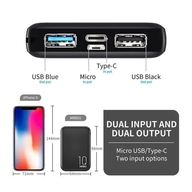 Alt view image 4 of 7 - 5v 2a Heated Vest Battery Pack, 10000mah LCD Display Power Bank for Heated Jacket,Heated Coat,Heated Clothing,Heated Pant,Heated Hoodie,USB Heated Blanket,Heated Seat/Chair.