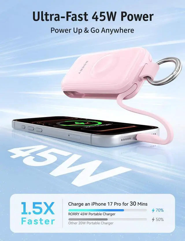 Alt view image 2 of 7 - CharmGo Pro 45W Portable Charger Power Bank 10000mAh Battery Pack