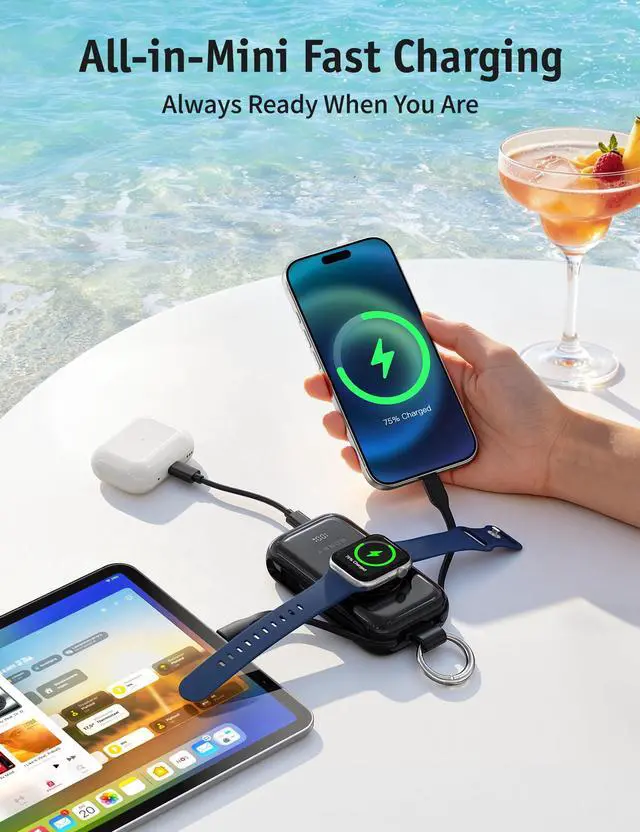 Alt view image 3 of 7 - CharmGo Pro 45W Portable Charger Power Bank 10000mAh Battery Pack