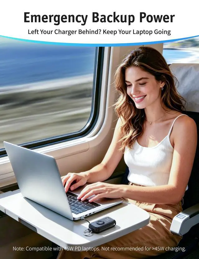 Alt view image 6 of 7 - CharmGo Pro 45W Portable Charger Power Bank 10000mAh Battery Pack