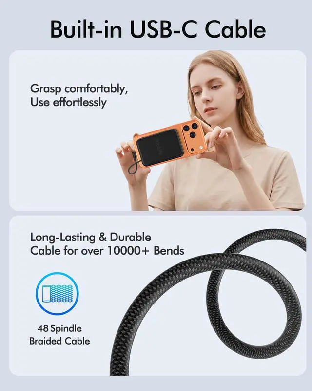 Alt view image 5 of 7 - for Magsafe Power Bank 5000mAh, Slim Magnetic Portable Charger