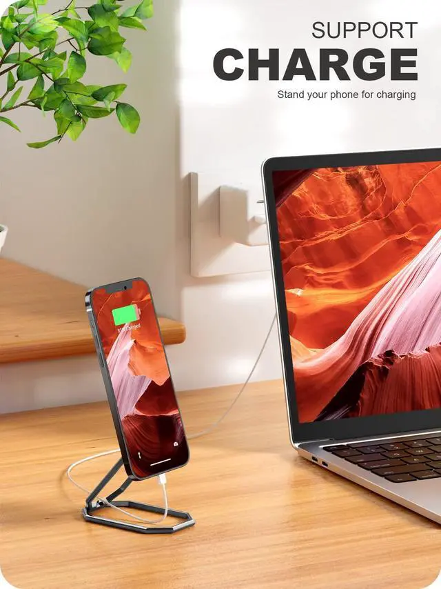 Alt view image 7 of 7 - Phone Kickstand Ring Holder, Magnetic Cell Phone Grips, Phone Stand for Desk, Adhesive Phone Holder for Hand, 360° Rotation Ring for Back of iPhone Case
