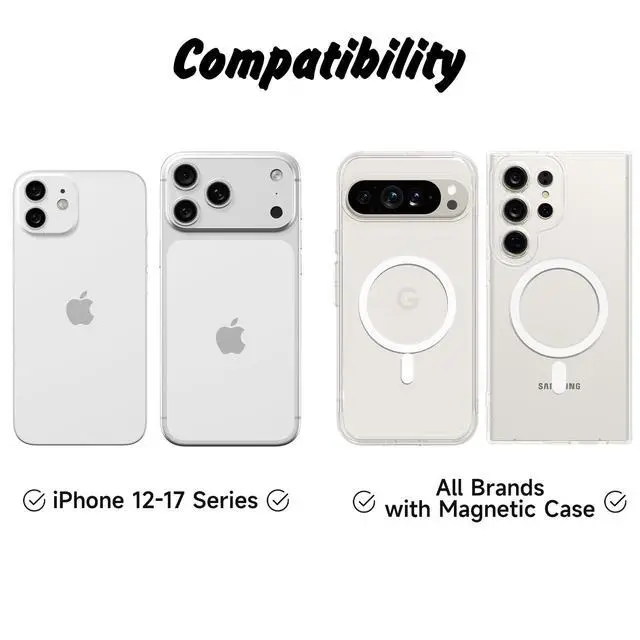 Alt view image 2 of 7 - Magnetic Phone Grip Compatible with Magsafe Phone Grip Holder, Collapsible Cheetah Print Mag Safe Cellphone Grips Kickstand, Cute Leopard Stand for iPhone Samsung Android, Brown Fall