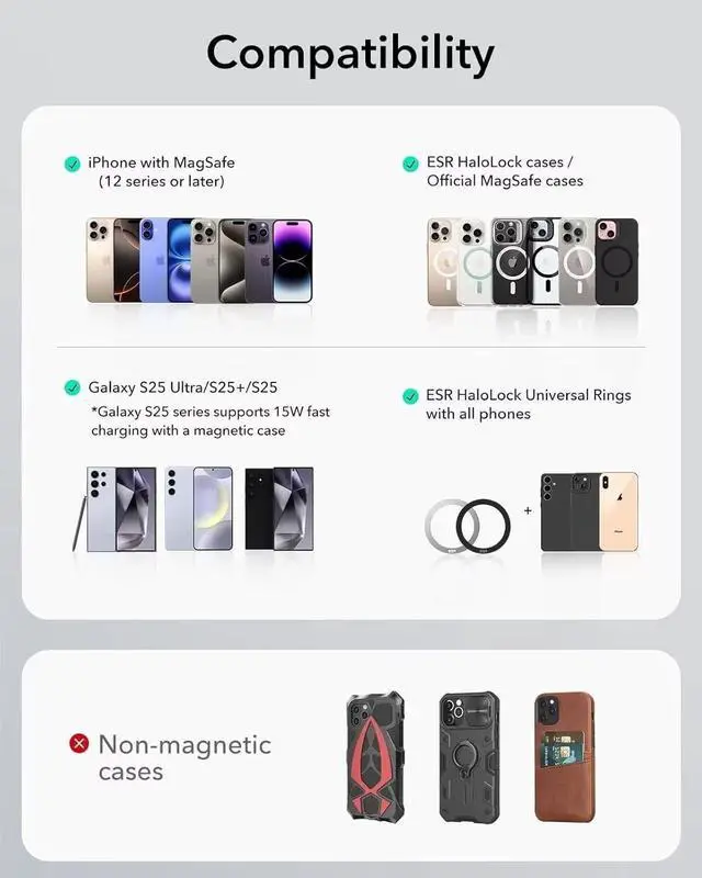 Alt view image 7 of 7 - Genuine Carbon Fiber Magnetic Phone Grip Compatible with MagsafeCollapsible Mobile Phones Stand Holder for Smartphone Tablet Cell Phone Accessory - Plain Weave Black