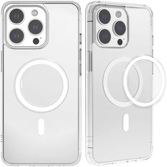 Alt view image 6 of 6 - Magnetic Base Compatible with PopSocket Phone Grips and iPhone MagSafe Cases, Clear and White