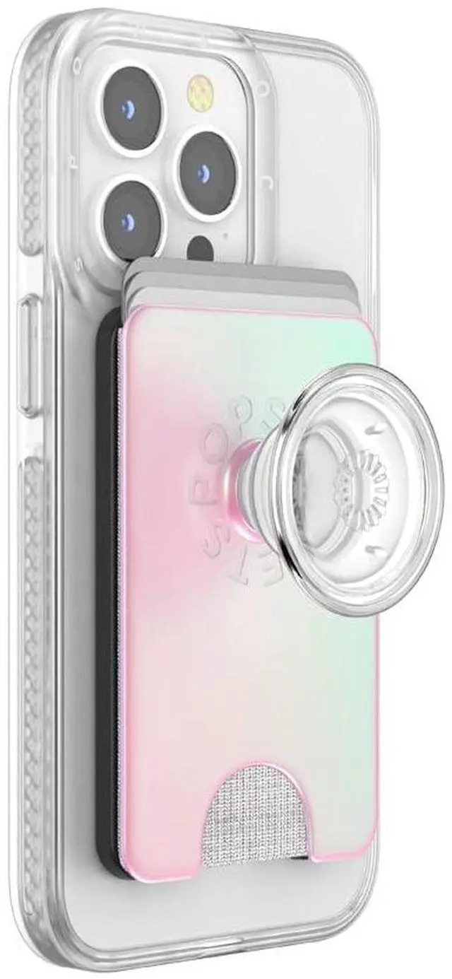 Main image of Phone Wallet for MagSafe, Phone Card Holder with Grip, Light Pink - Mermaid Pink