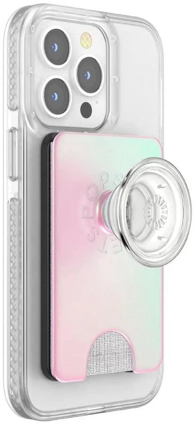 Alt view image 2 of 7 - Phone Wallet for MagSafe, Phone Card Holder with Grip, Light Pink - Mermaid Pink