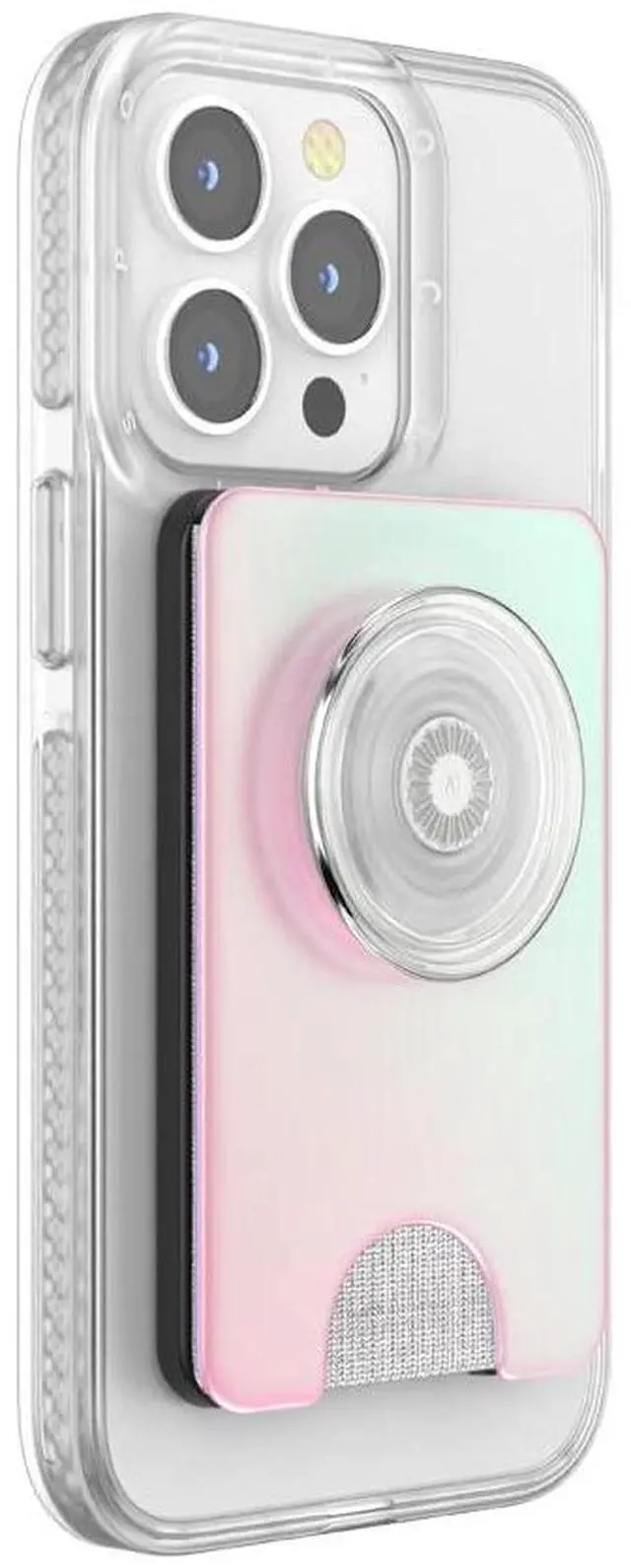 Alt view image 3 of 7 - Phone Wallet for MagSafe, Phone Card Holder with Grip, Light Pink - Mermaid Pink