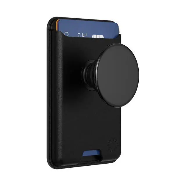 Alt view image 4 of 6 - Phone Wallet for MagSafe, Phone Card Holder with Grip, Black - Black