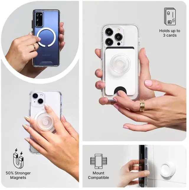 Alt view image 6 of 6 - Phone Grip for MagSafe, Magnetic Holder, Phone Stand, Metal - Enamel Stamped