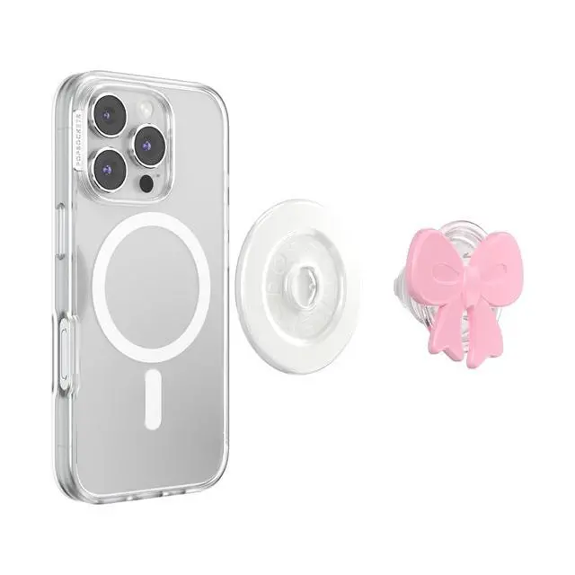 Alt view image 4 of 7 - Phone Grip for MagSafe, Magnetic Holder, Phone Stand, Bow - Bowtique Blush