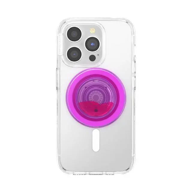 Alt view image 3 of 5 - Phone Grip for MagSafe, Magnetic Holder, Phone Stand, Hot Pink - Lava Lamp Aviation
