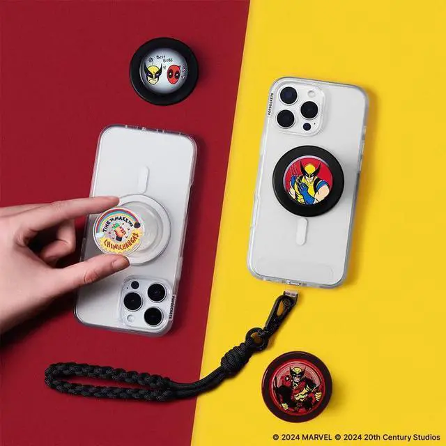Alt view image 7 of 7 - Phone Grip for MagSafe, Magnetic Holder, Phone Stand, Marvel - DP & Wolv