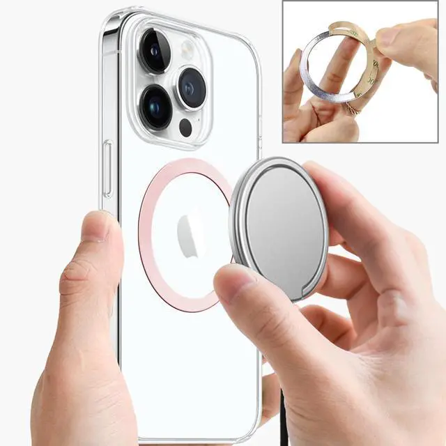 Alt view image 3 of 6 - Universal Metal Ring Sticker, 3Pcs, Pink