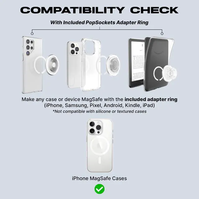 Alt view image 6 of 6 - Phone Grip for MagSafe, Magnetic Holder, Phone Stand, Tortoise Shell - Tortoise