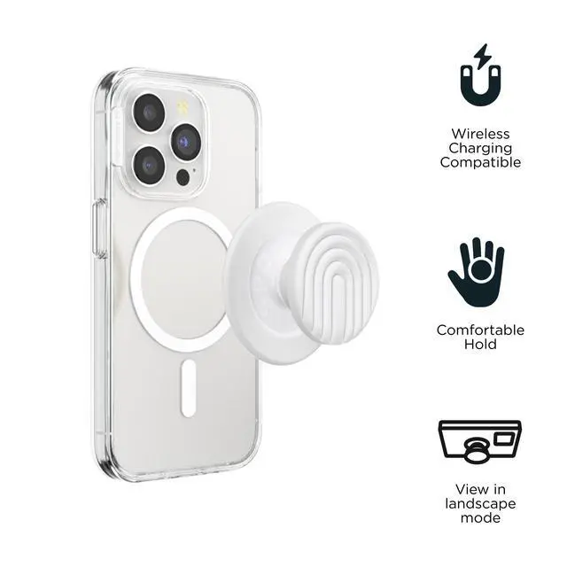 Alt view image 4 of 5 - Phone Grip for MagSafe, Magnetic Holder, Phone Stand, Boho - Coconute Creme