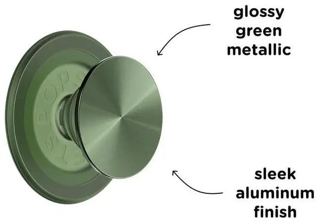 Alt view image 3 of 7 - Phone Grip for MagSafe, Magnetic Holder, Phone Stand, Green - Alum Radial Olive