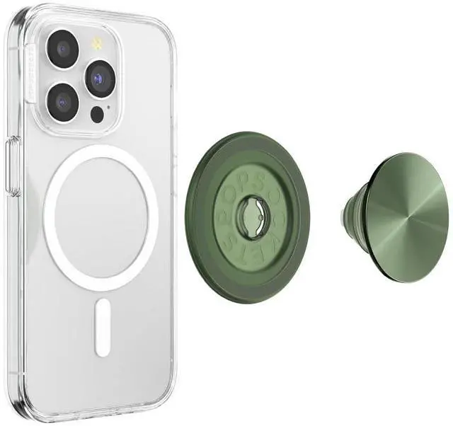 Alt view image 5 of 7 - Phone Grip for MagSafe, Magnetic Holder, Phone Stand, Green - Alum Radial Olive