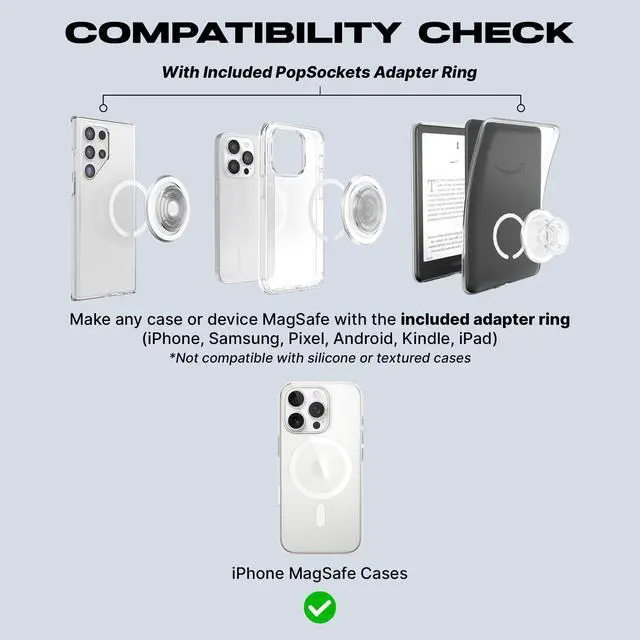Alt view image 6 of 7 - Phone Grip for MagSafe, Magnetic Holder, Phone Stand, Light Pink - Dusty Rose